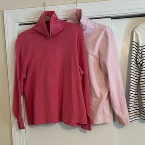 L.L. Bean Long Sleeve Tops - Pink and Light Pink